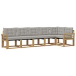 vidaXL Ensemble de canapés d'extérieur 6 pc Blanc et gris clair