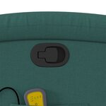 vidaXL Fauteuil de massage inclinable Vert foncé Tissu