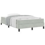 vidaXL Lit à ressorts avec matelas Gris clair 120 x 200 cm tissu