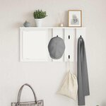 vidaXL Porte-manteau mural Blanc 85 x 10 x 45 cm Bois d'ingénierie