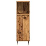 vidaXL Armoire de salle de bain vieux bois 30x30x100cm bois ingénierie