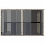 vidaXL Table de jardin et dessus en verre gris clair 110x68x70cm rotin
