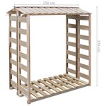 vidaXL Abri de stockage à bois de chauffage 150x90x176 cm Pin imprégné