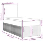 vidaXL Sommier à lattes de lit avec matelas Rose 100x200 cm Velours