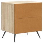 vidaXL Cabinet de chevet 2 Pièces Chêne Sonoma 43 x 34 5 x 47 5 cm