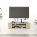 vidaXL Meuble TV suspendu Chêne sonoma 100x30x26 5 cm Aggloméré