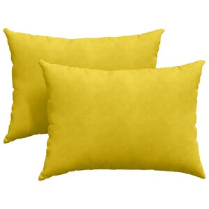 vidaXL Coussins de canapé 2 Pièces Jaune 70 x 50 cm