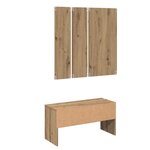 vidaXL Ensemble de meubles de couloir chêne artisanal bois ingénierie