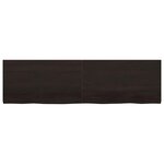 vidaXL Dessus de table marron foncé bois chêne massif traité