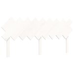 vidaXL Cadre de lit sans matelas blanc bois massif