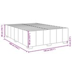 vidaXL Cadre de lit sans matelas taupe 140x190 cm tissu