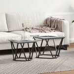 vidaXL Ensemble de tables d'appoint 2 Pièces Sonoma gris 50 x 50 x 40 cm