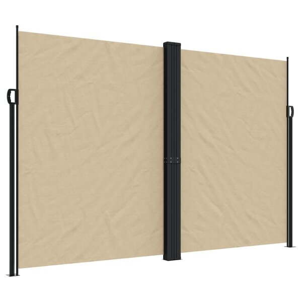 vidaXL Auvent latéral rétractable beige 220x1000 cm