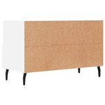 vidaXL Meuble TV Blanc 80x36x50 cm Bois d'ingénierie