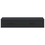 vidaXL Table d'appoint murale Noir 87 5 x 34 5 x 17 cm