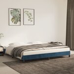 vidaXL Cadre de lit Bleu foncé 200x200 cm Velours