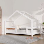 Lit cabane enfant LUCKY 80 x 180 blanc
