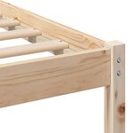 vidaXL Cadre de lit avec tête de lit Marron Bois de pin