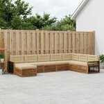 vidaXL Ensemble de canapés d'extérieur 8 Pièces Naturel et Beige