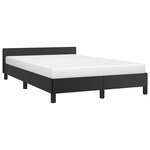 vidaXL Cadre de lit avec tête de lit noir 120x190 cm similicuir