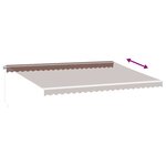 vidaXL Auvent manuel rétractable marron 500x300 cm