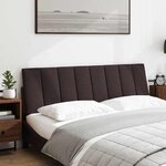 vidaXL Coussin de tête de lit marron foncé 160 cm tissu