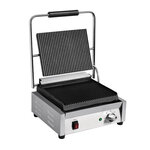 Grill panini professionnel rainuré simple - 380 x 395 mm - bistro buffalo -  - acier inoxydable 380x395x210mm