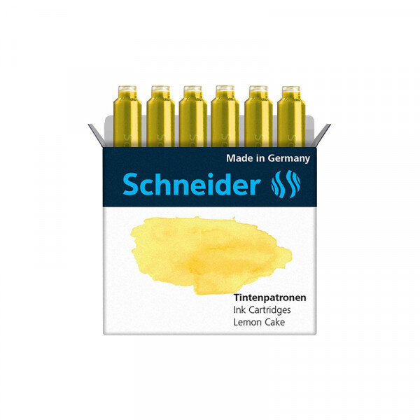 Lot de 6 cartouches d'encre pastel - lemon cake - schneider