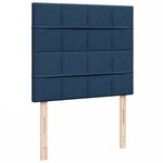 vidaXL Sommier à lattes de lit avec matelas bleu 120x190 cm tissu