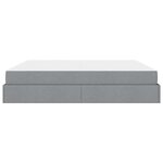vidaXL Cadre de lit avec stockage Gris clair 200 x 200 cm tissu