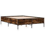 vidaXL Cadre de lit sans matelas chêne fumé 120x200 cm