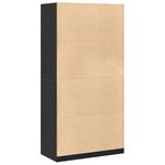 vidaXL Armoire en chêne noir - 100 x 50 x 200 cm  faite en bois d'ingénierie.