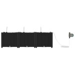 vidaXL Pots de jardin Noir 120 x 40 x 37.5 cm Acier
