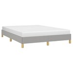 vidaXL Cadre de lit sans matelas gris clair 140x190 cm tissu