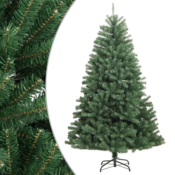 vidaXL Sapin de Noël artificiel à charnières avec support vert 300 cm