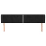 vidaXL Tête de lit avec oreilles Noir 203x23x78/88 cm Velours