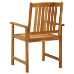 vidaXL Chaises de jardin avec coussins lot de 4 Bois d'acacia massif