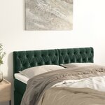 vidaXL Têtes de lit 2 Pièces Vert foncé 80x7x78/88 cm Velours
