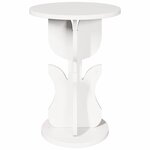 vidaXL Table d'appoint Blanc 39.5 x 39.5 x 53.5 cm Bois massif en pin