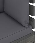 vidaXL Canapé d'angle palette de jardin avec coussins Bois de pin
