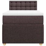vidaXL Sommier à lattes de lit avec matelas Marron foncé 100x200 cm