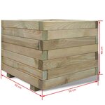 vidaXL Lit surélevé 50x50x40 cm Bois Carré