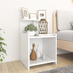 vidaXL Tables de chevet 2 Pièces Blanc 40x35x60 cm Aggloméré