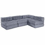 vidaXL Canapé Modulable 4 Pièces Gris 70 x 70 x 56 cm tissu