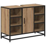 vidaXL Ensemble de mobilier de salle de bain 3 Pièces Chêne artisanal