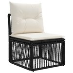 vidaXL Ensemble de canapé de jardin 14 Pièces Noir et blanc crème