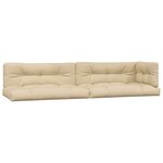 vidaXL Coussins de palette lot de 5 beige tissu