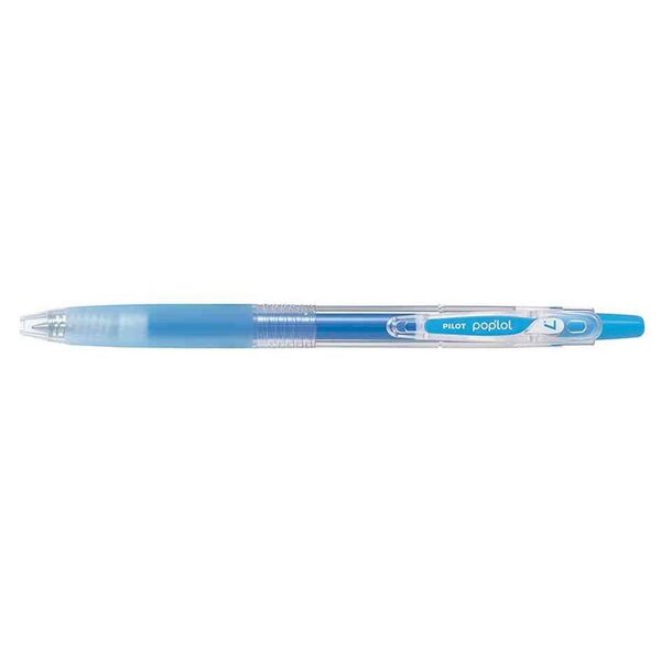 Roller rétractable encre gel pop'lol pointe 0 7 trait 0 4 mm turquoise pilot