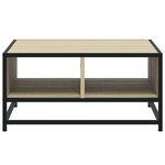 vidaXL Table basse chêne sonoma 60 5x60 5x30cm bois d'ingénierie/métal