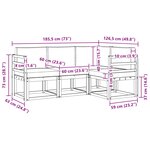 vidaXL Ensemble de canapés d'extérieur 4 pc Blanc et Beige